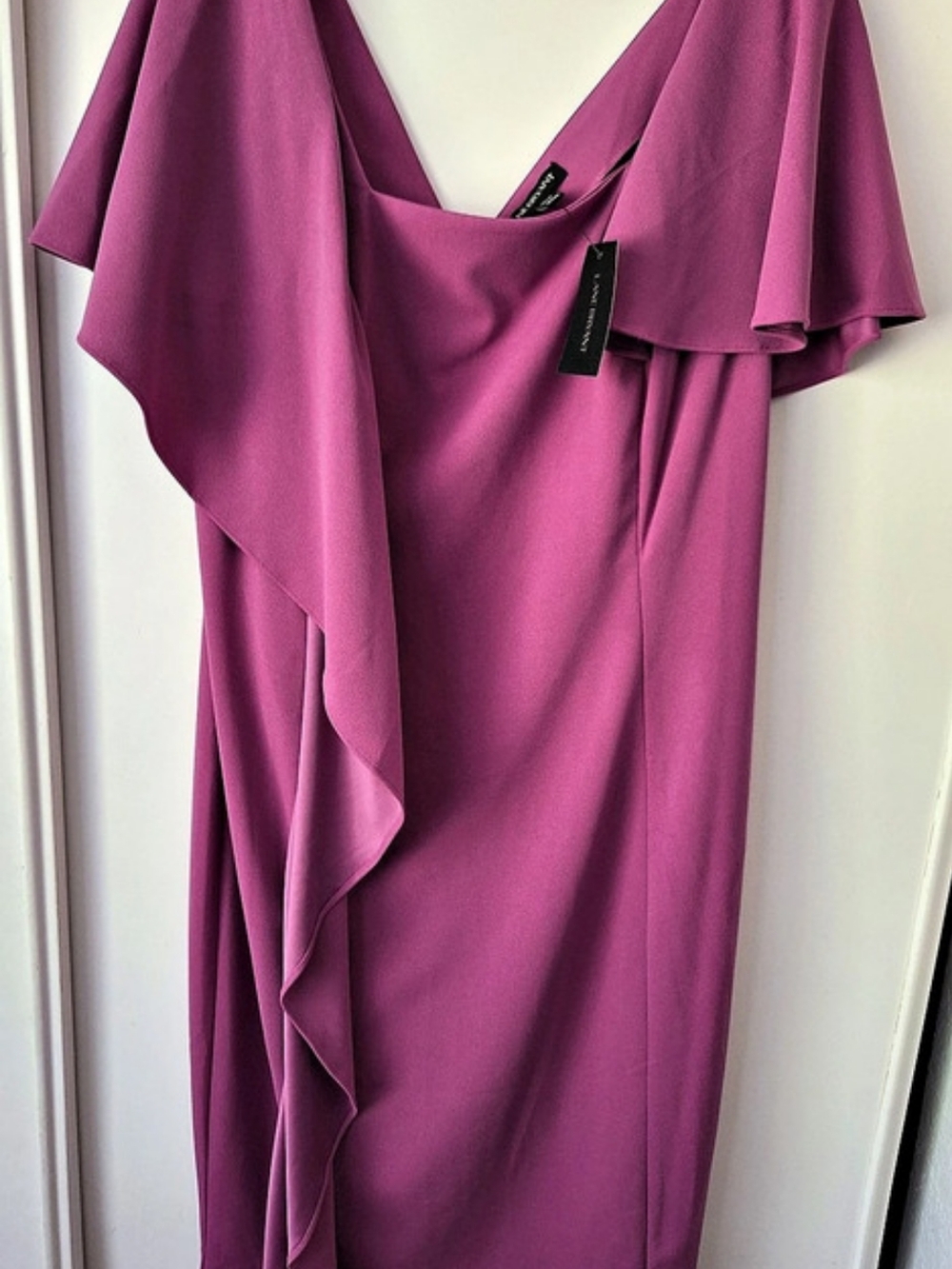 Lane Bryant Ruffle Midi Dress in Purple Size 14/16 NWT